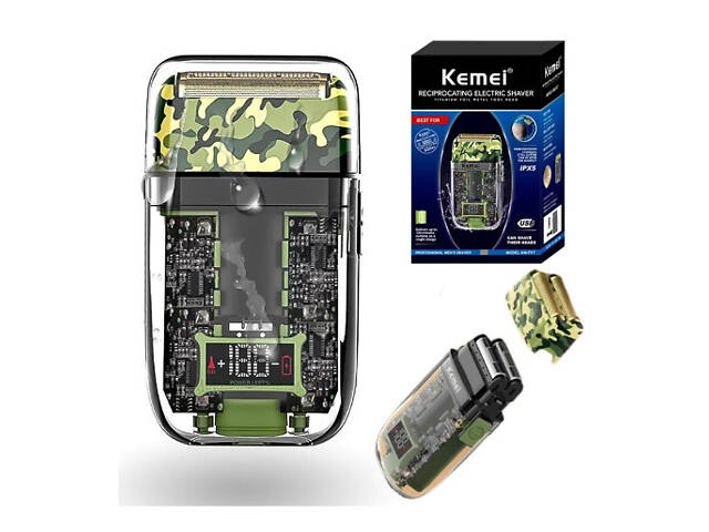 Шейвер Kemei KM-TX7 электробритва (сухое и влажное бритье) - Фото 4