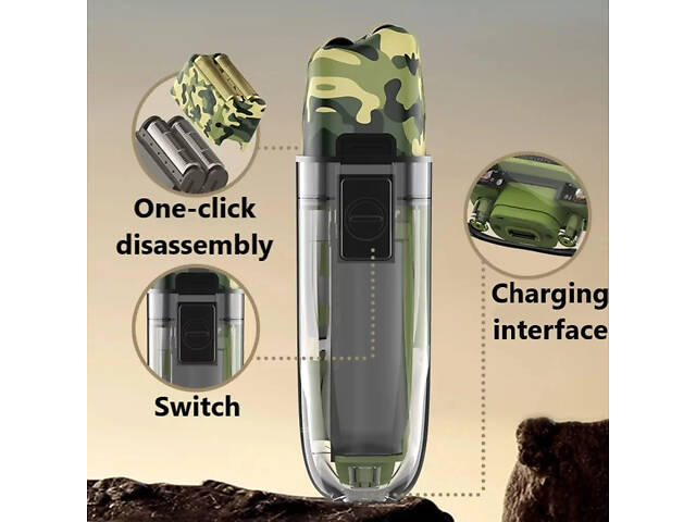 Шейвер Kemei KM-TX7 электробритва (сухое и влажное бритье) - Фото 7