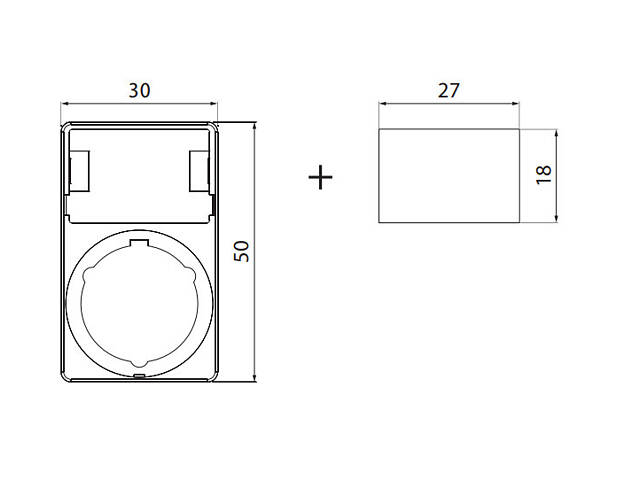 Шильд 1 модуль з маркувальною пластиною [4774141] NSE-PH-SB+MP ETI - Фото 2