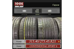 Шины БУ 315 40 275 45 R 21 Continental Sport 6 Резина лето