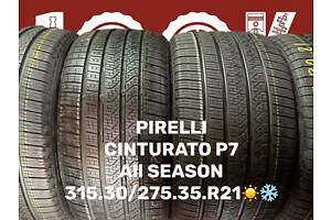 Шины БУ Panamera 315 30 / 275 35 R 21 pirelli p7 all season