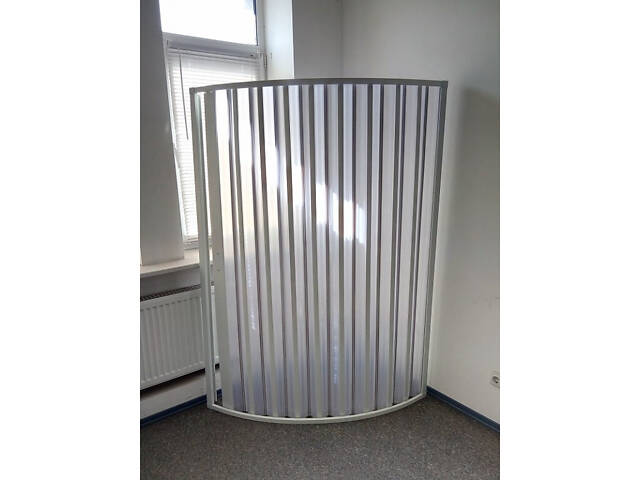 Ширма для душу напівкругла кутова 90х90х185. Двері гармошка в душ.Пластикові ширми для ванни. - Фото 1