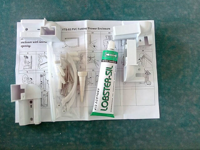 Ширма для душу напівкругла кутова 90х90х185. Двері гармошка в душ.Пластикові ширми для ванни. - Фото 6