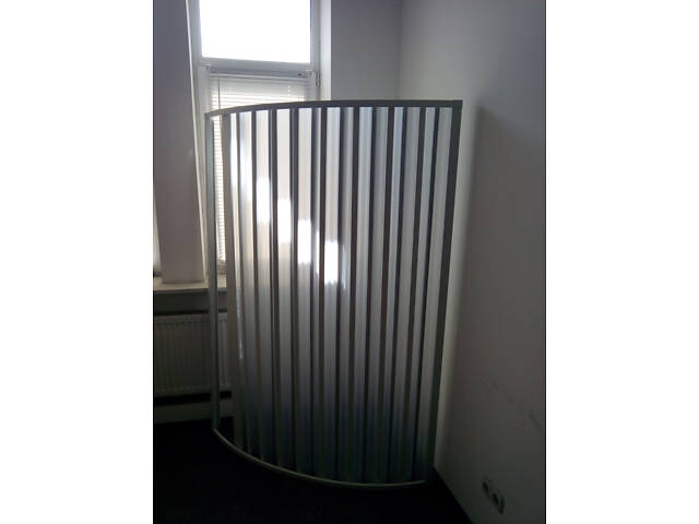 Ширма двері для душа напівкругла кутова 90х90х185 см - Фото 1