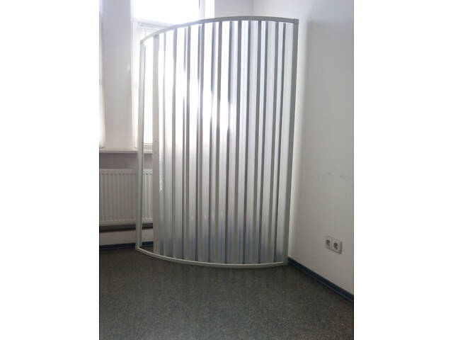 Ширма двері для душа напівкругла кутова 90х90х185 см - Фото 3