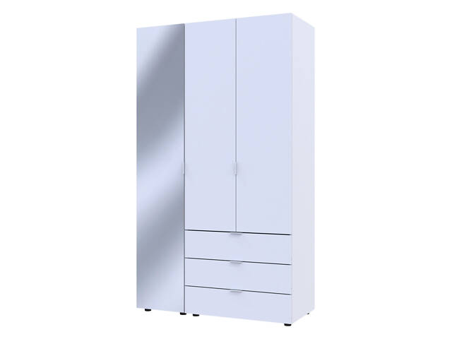 Шафа для одягу Doros Гелар Білий 2ДСП/Дзеркало 116.5х49.5х203.4 см (42002154) - Фото 1