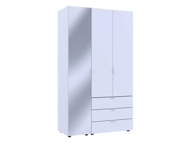 Шафа для одягу Doros Гелар Білий 2ДСП/Дзеркало 116.5х49.5х203.4 см (42002154) - Фото 2