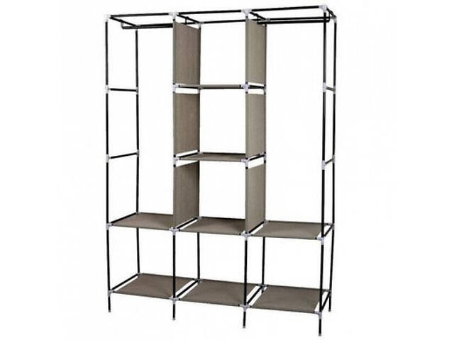 Шкаф тканевый складной STORAGE WARDROBE 88130 на 3 секции 130х45х175 см Розовый - Фото 10