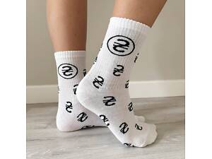 Женские носки высокие 1 пара 'Гривни' 36-41 р хлопковые белые