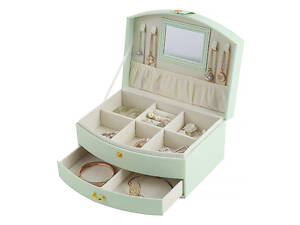 Шкатулка Casegrace SP-01245 Tiffany 20*15*10 для украшений и ювелирных изделий двухуровневая с зеркалом