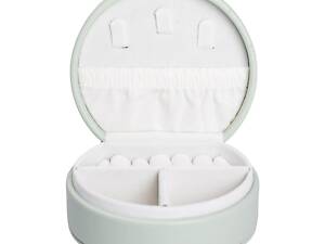 Скринька для прикрас з еко шкіри 10×9×4.5 см ​​органайзер для ювелірних виробів HP-5-31GR