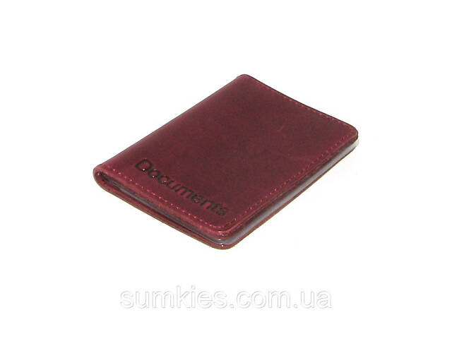 Шкіряна документниця DNK mini doc file H бордова (col.L) - Фото 2