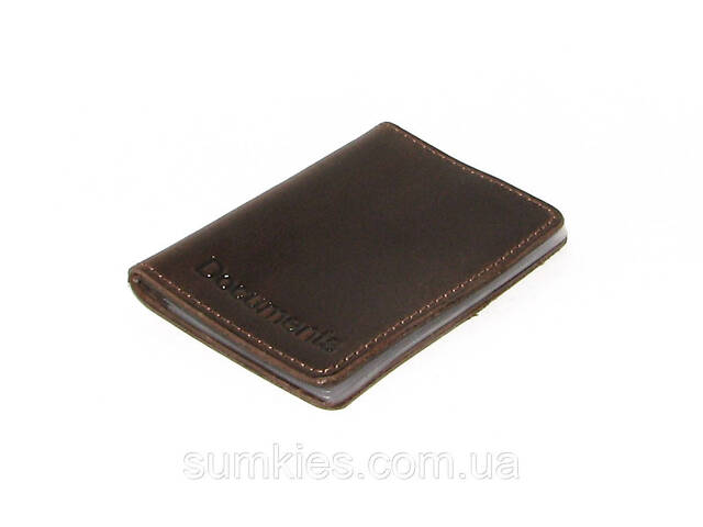 Шкіряна документниця DNK mini doc file H коричнева (col.F) - Фото 2