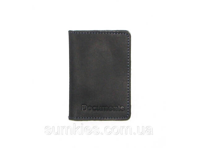 Шкіряна документниця DNK mini doc file H синя (col.K) - Фото 1