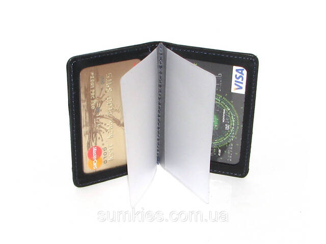 Шкіряна документниця DNK mini doc file H синя (col.K) - Фото 6