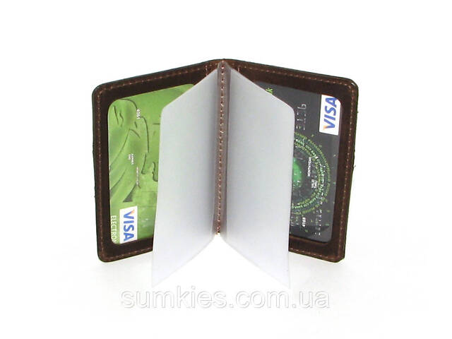 Шкіряна документниця DNK mini doc file H коричнева (col.F) - Фото 4