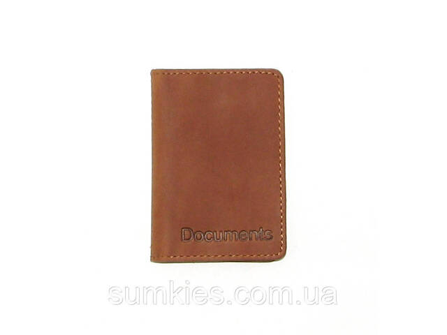 Шкіряна документниця DNK mini doc file H світло-коричнева (col.N) - Фото 1