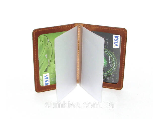 Шкіряна документниця DNK mini doc file H світло-коричнева (col.N) - Фото 4