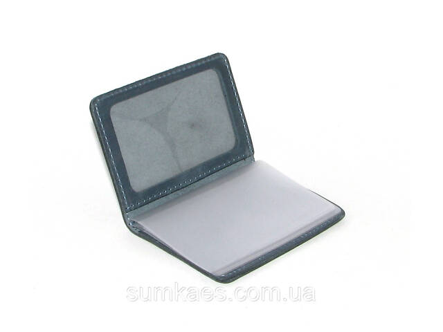 Шкіряна документниця DNK mini doc file H синя (col.K) - Фото 5