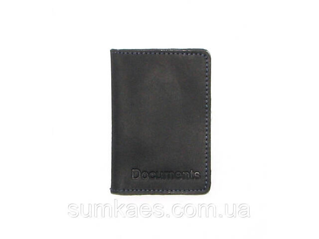 Шкіряна документниця DNK mini doc file H синя (col.K) - Фото 1