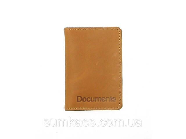 Шкіряна документниця DNK mini doc file H жовта (col.E) - Фото 1