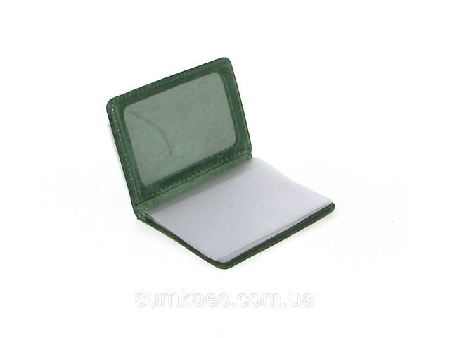Шкіряна документниця DNK mini doc file H зелена (col.C) - Фото 3