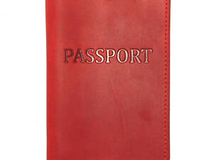Шкіряна Обкладинка на Паспорт DNK Leather Passport-H червона