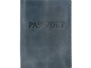 Шкіряна Обкладинка на Паспорт DNK Leather Passport-H синя