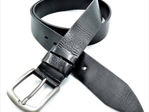 Шкіряний чоловічий ремінь Чорний 4х120 см Weatro lmn-tur-40k-006