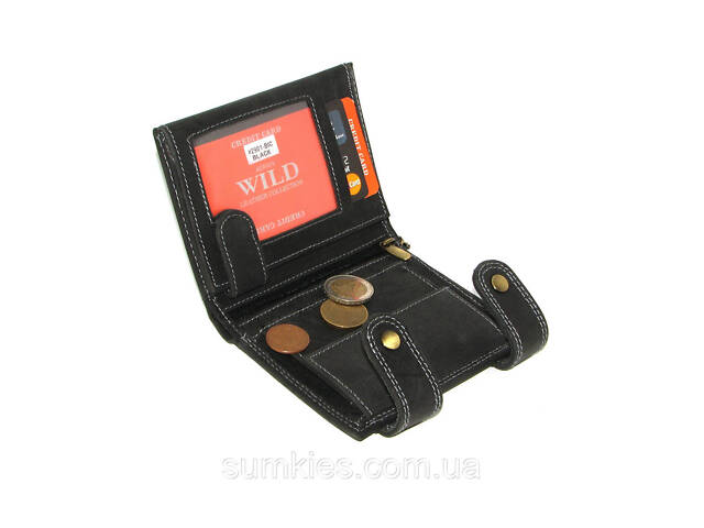 Шкіряний гаманець Always Wild 2901-BIC чорний - Фото 3