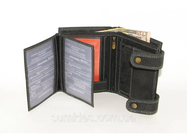 Шкіряний гаманець Always Wild 2901-BIC чорний - Фото 5