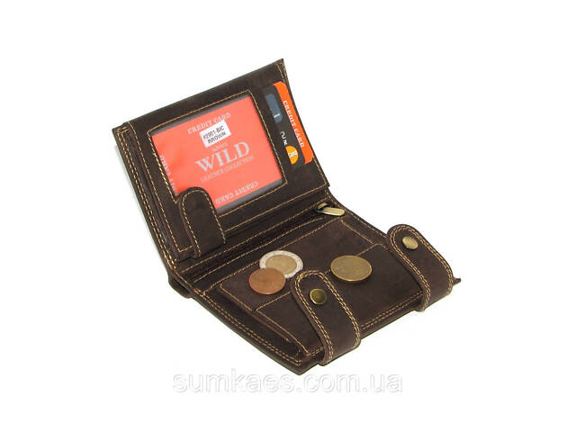 Шкіряний гаманець Always Wild 2901-BIC темно-коричневий - Фото 4