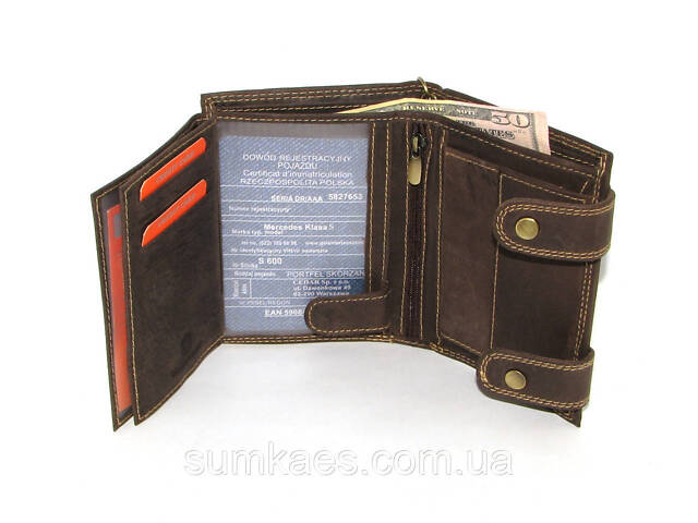 Шкіряний гаманець Always Wild 2901-BIC темно-коричневий - Фото 5