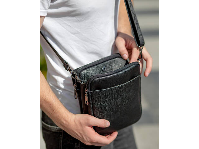 Шкіряний месенджер чоловічий Tiding Bag - Фото 10