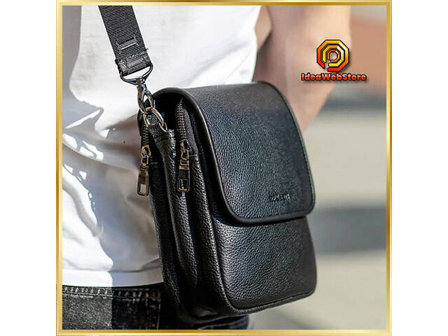 Шкіряний месенджер чоловічий Tiding Bag - Фото 1