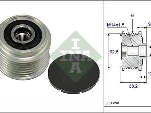 Шкив демпферный генератора 535021910 TOYOTA Corolla 07-13, Auris E150 06-12, Corolla 02-07; HYUNDAI Sonata YF 09-14, Son