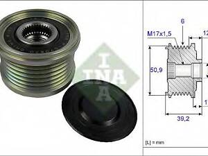 Шкив генератора INA 535024710 на MAZDA AXELA (BM)