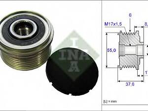 Шків генератора Mazda 3 1.6 03-14 /6 1.8/2.0/2.3 02-07 535 0246 10