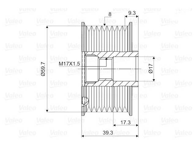 Шкив генератора MAZDA 6 (GY) / MAZDA 3 (BL) / MAZDA 5 (CW) 1999-2014 г. - Фото 2