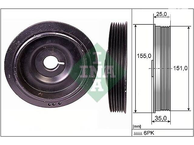 Шкив коленвала, 1.5dCi, 1.6i 16v