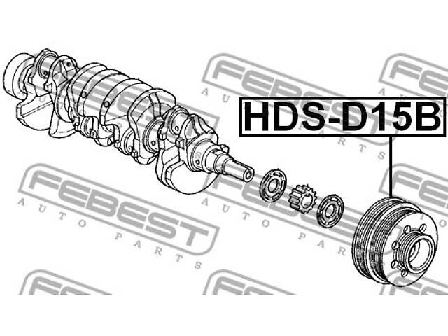 Шкив коленвала D13B/D15B/ZC HONDA CRX (EH, EG) / HONDA CIVIC (EJ, EK) 1988-2001 г.