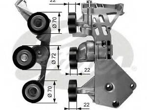 Шків натяжний GATES T38465 на MERCEDES-BENZ A-CLASS (W168)