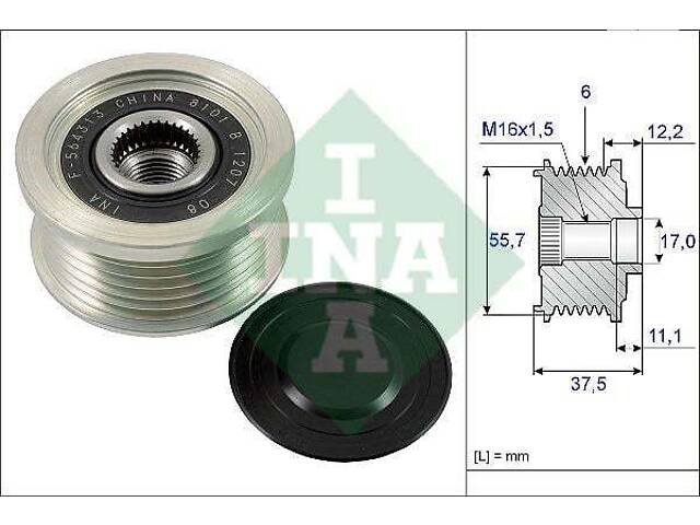 Шкив приводного ремня Chevrolet Captiva 2006-2024 INA 535 0226 10 - Фото 1
