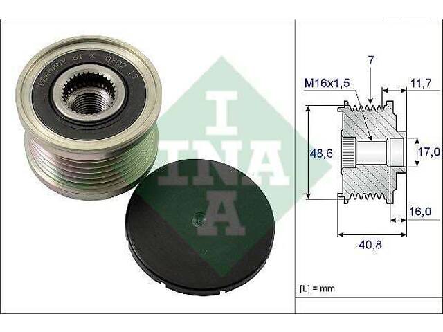 Шкив приводного ремня Dacia Dokker 2012-2024 INA 535 0080 10 - Фото 1