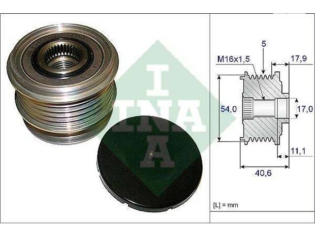 Шкив приводного ремня Ford Mondeo 2007-2015 INA 535 0121 10 - Фото 1