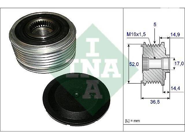 Шкив приводного ремня Mercedes A-Class 2004-2012 INA 535 0129 10 - Фото 1
