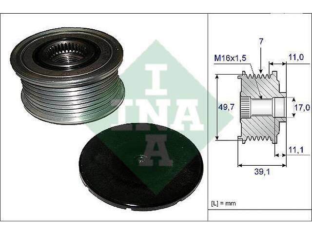 Шкив приводного ремня Mercedes CLS 2004-2010 INA 535 0084 10 - Фото 1
