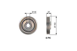 Шкив ремня FORD KUGA / FORD FOCUS / CITROEN DS5 / PEUGEOT RCZ / CITROEN JUMPY 2000-2020 г.