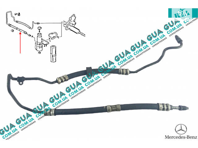 Шланг / патрубок гидроусилителя ( трубка високого давления ГУРа ) W168 A1684660281 Mercedes / МЕРСЕДЕС A-CLASS 1997-201