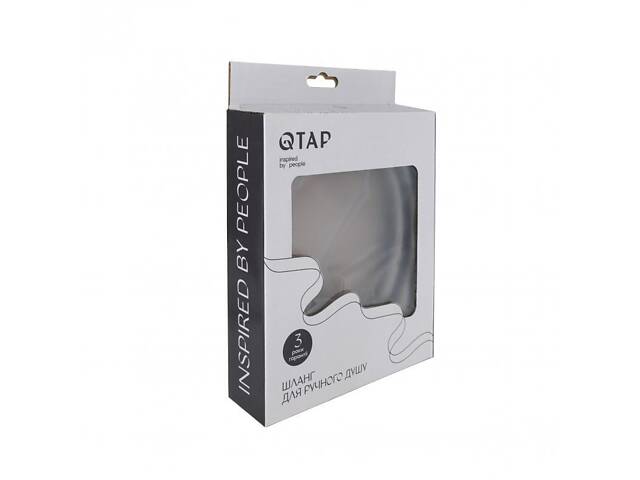 Шланг для ручного душу Qtap Hadice 1600 мм QTHADPVC160G Graphite - Фото 3